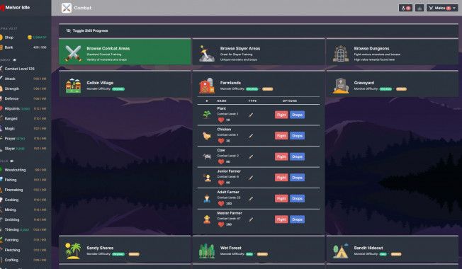 Walkthrough Melvor Idle - game guide