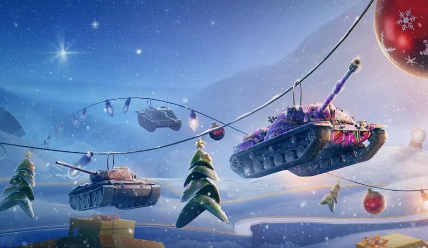 «На праздничной гирлянде» в Tanks Blitz