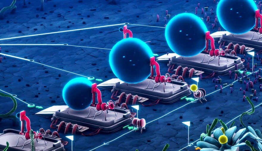 Представлена новая стратегия с роботизированными муравьями Microtopia
