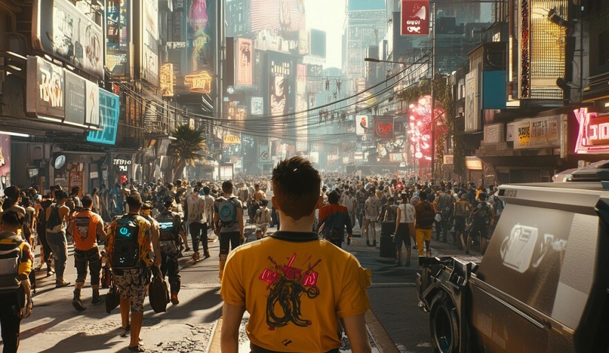 В сиквеле Cyberpunk 2077 будет реализована самая реалистичная толпа