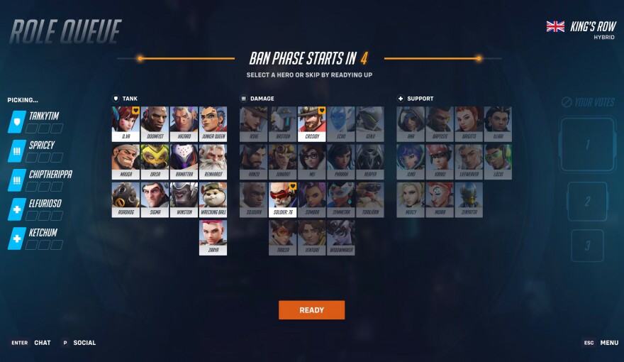 Overwatch 2 is getting a ban system in competitive matches today