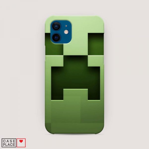 Creeper face plastic case for iPhone 12